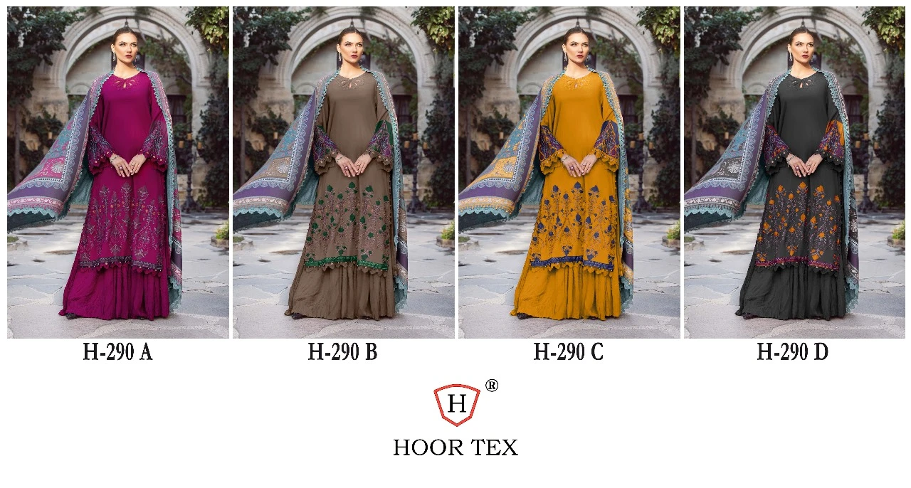 Hoor Tex H-290 Heavy Rayon Wholesale Pakistani Salwar Suit Catalog — Wholesale Salwar Suits, MPA wholesale from Surat — view 10